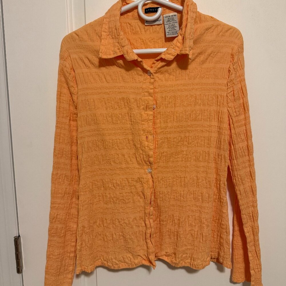 Women’s Long Sleeve Button Up Blouse- XL